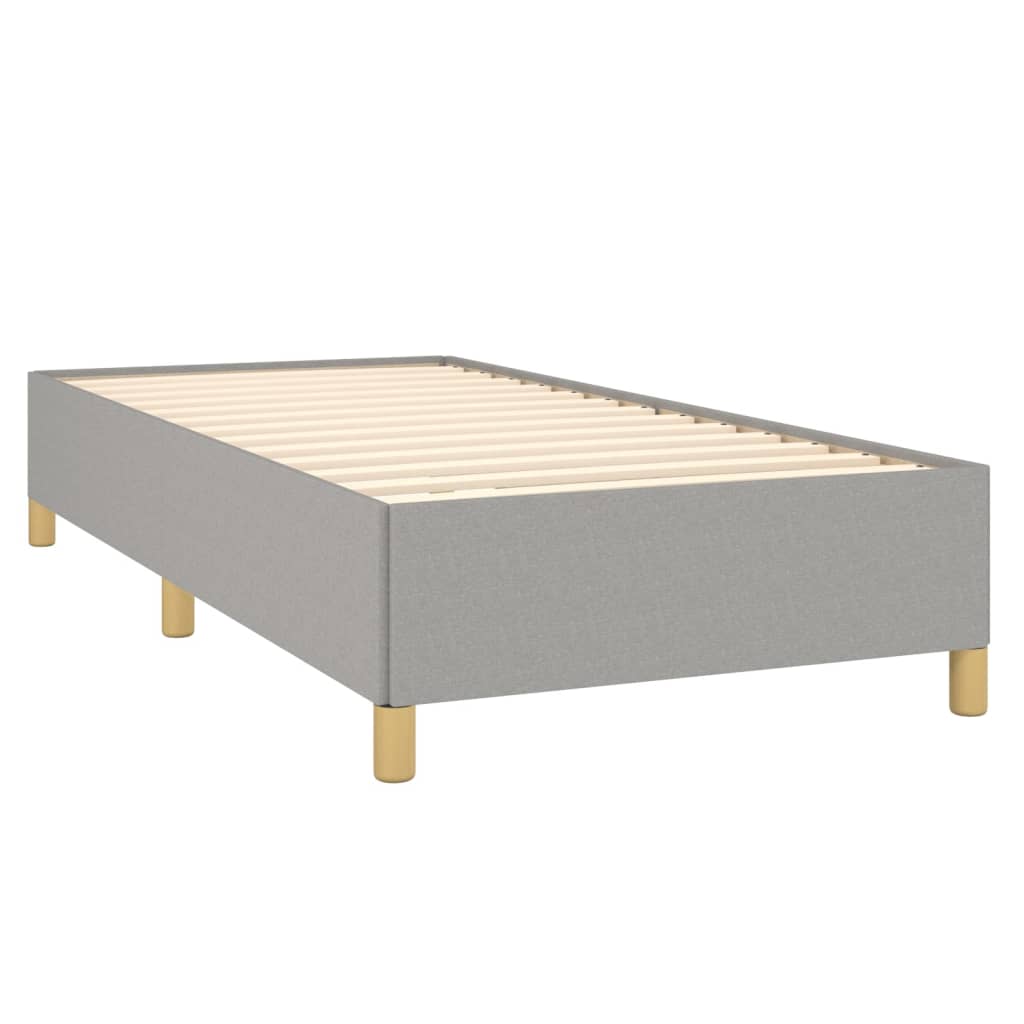Krevet s oprugama i madracem svjetlosivi 100x200 cm od tkanine