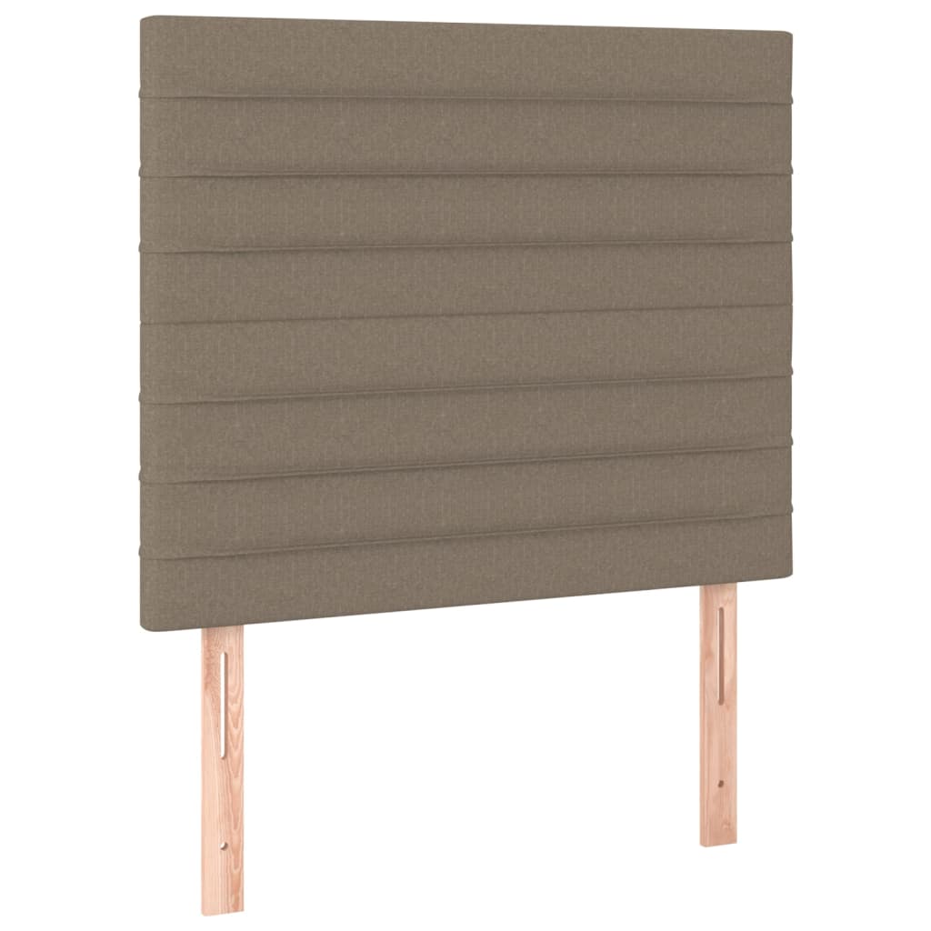 Krevet s oprugama i madracem smeđesivi 100 x 200 cm od tkanine