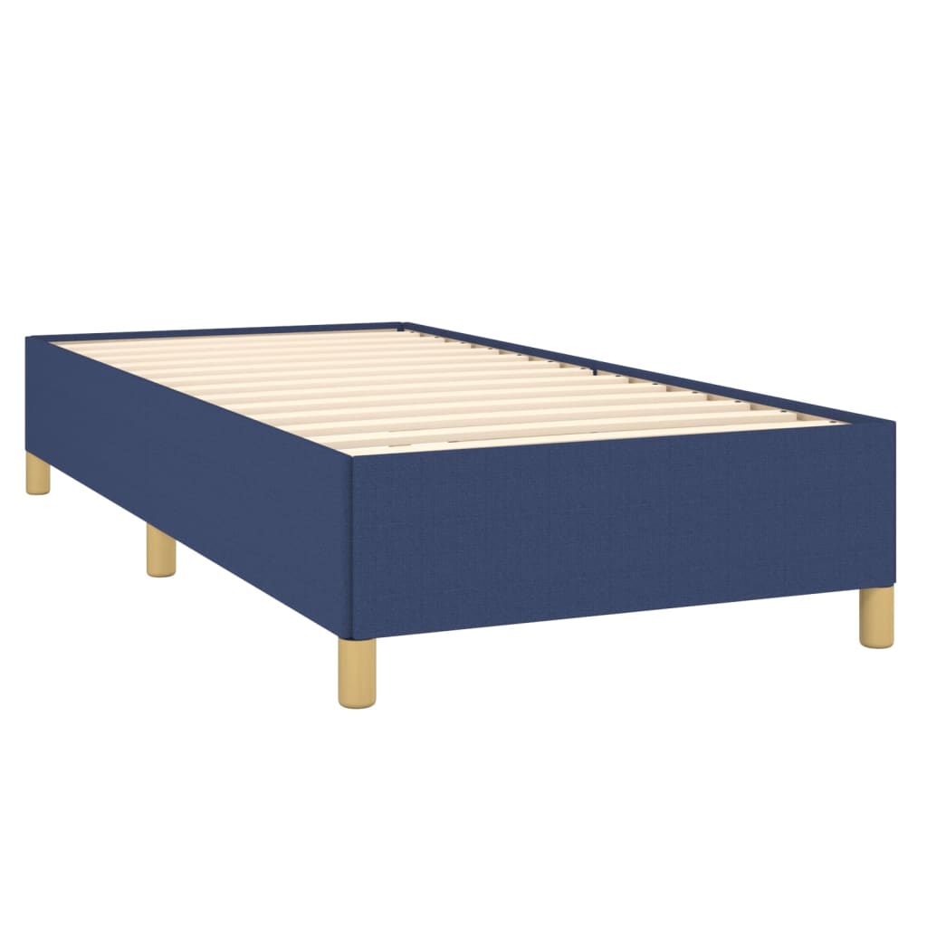 Krevet s oprugama i madracem plavi 80x200 cm od tkanine