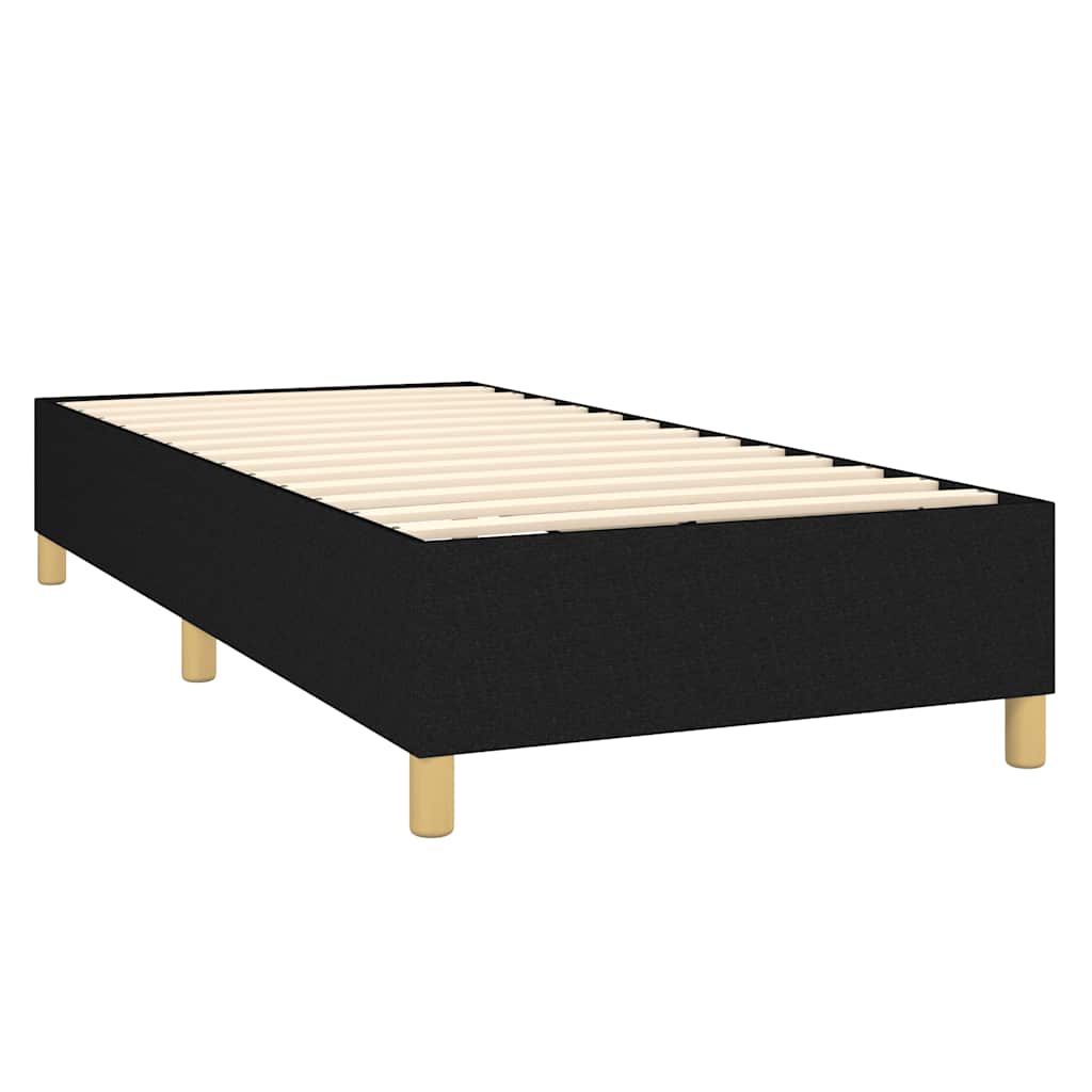 Box spring krevet s madracem crni 90x190 cm od tkanine