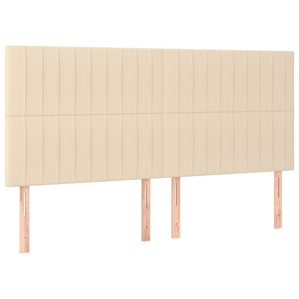 Krevet s oprugama i madracem krem 180x200 cm od tkanine