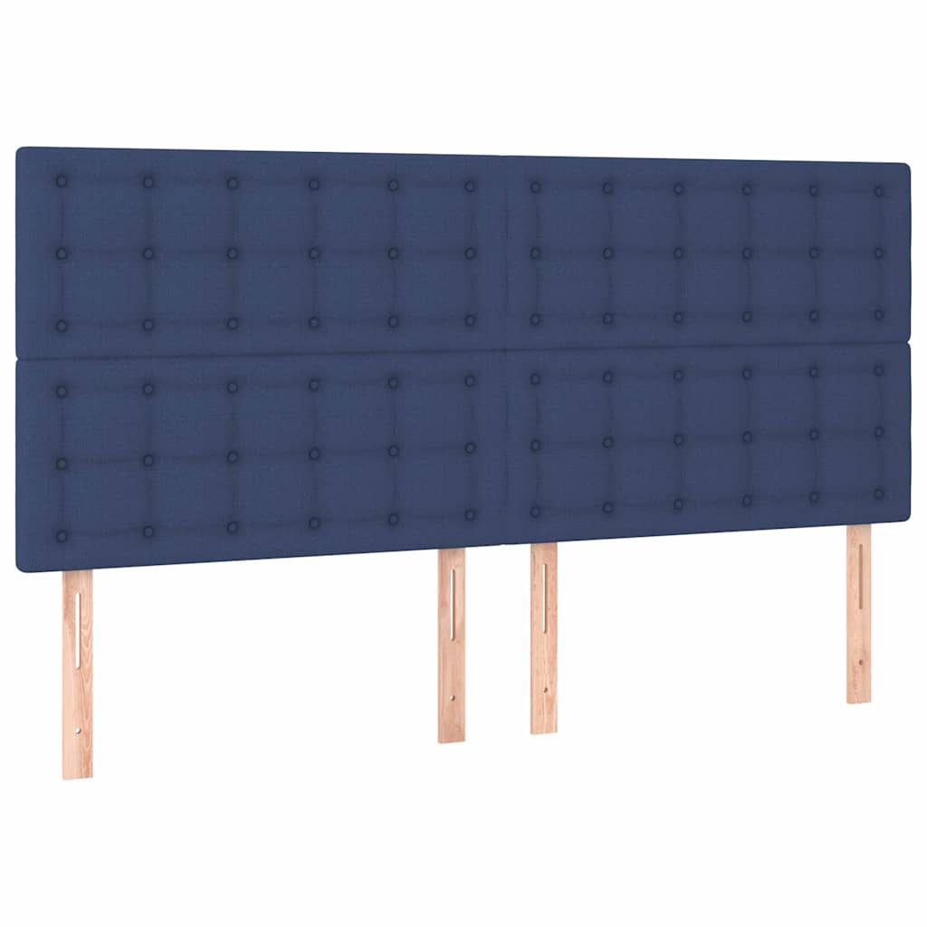Krevet s oprugama i madracem plavi 160x200 cm od tkanine
