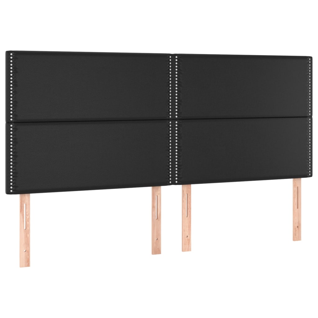 Krevet s oprugama i madracem crni 180 x 200 cm od umjetne kože