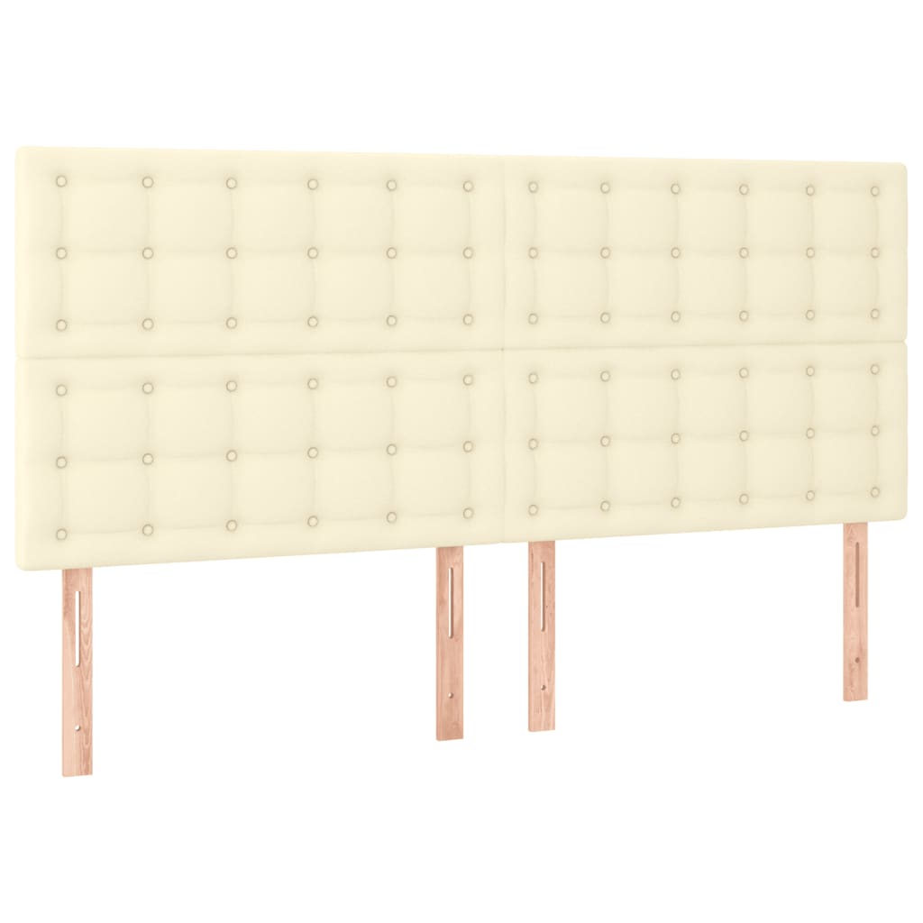 Krevet s oprugama i madracem krem 180x200 cm od umjetne kože