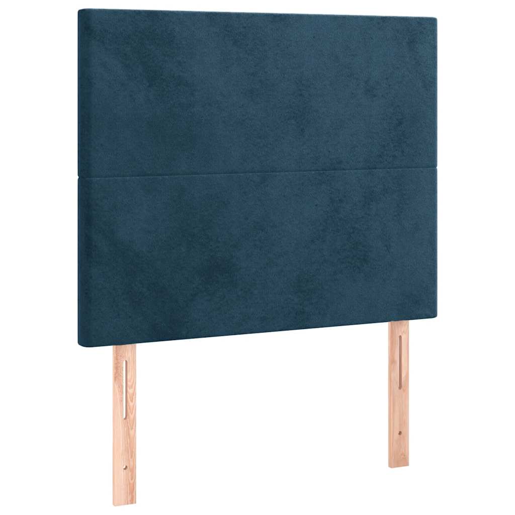 Box spring krevet s madracem tamnoplavi 100x200 cm baršunasti