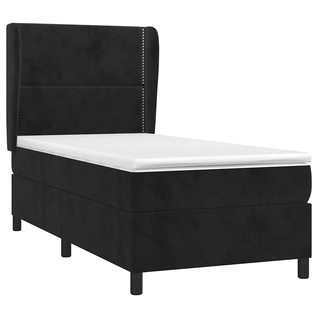 Box spring krevet s madracem crni 80 x 200 cm baršunasti