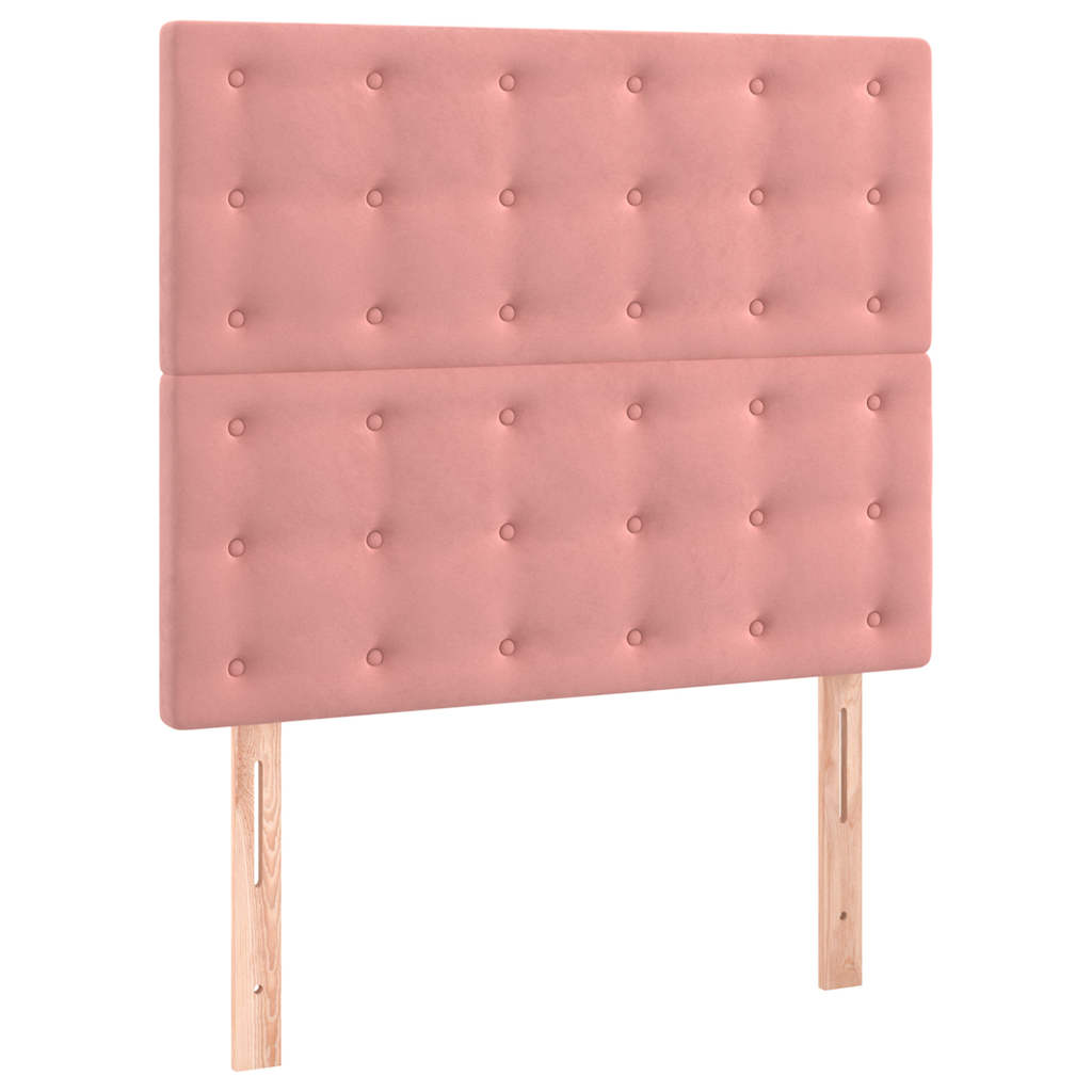 Box spring krevet s madracem ružičasti 100x200 cm baršunasti