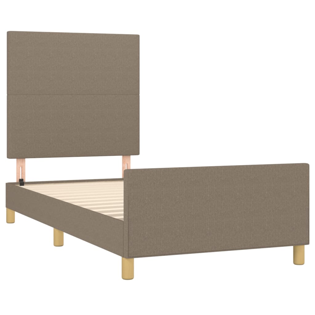 Okvir za krevet bez madraca smeđesivi 90x200cm od tkanine