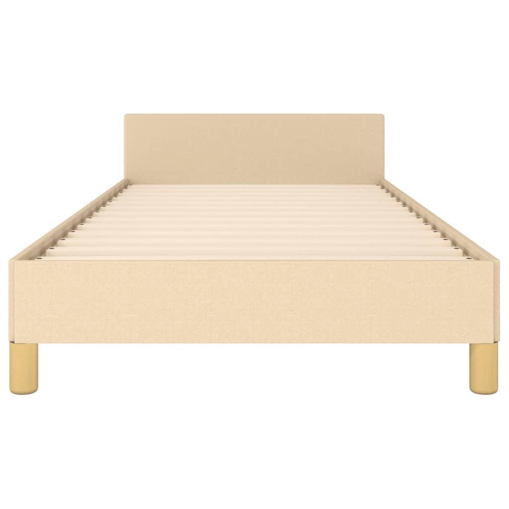 Okvir za krevet bez madraca krem 100 x 200 cm od tkanine