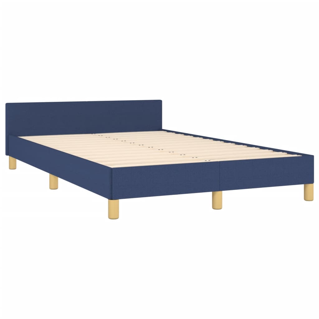 Okvir kreveta bez madraca plava 120x200 cm tkanina