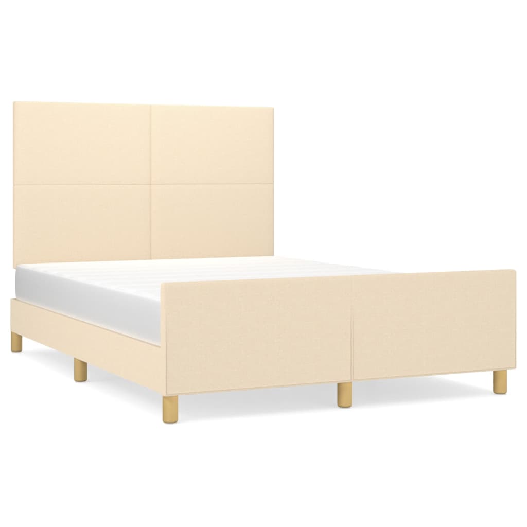 Okvir za krevet bez madraca tamnosivi 140 x 200 cm od tkanine