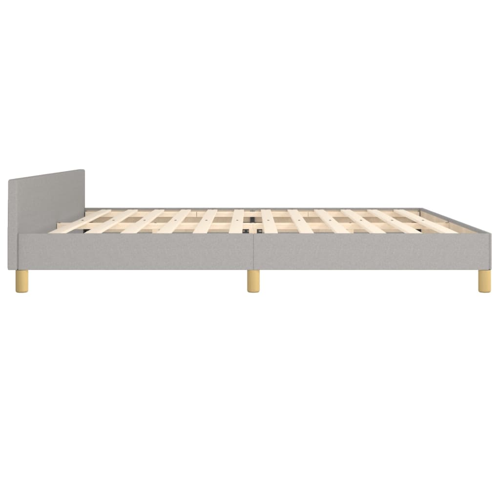 Okvir za krevet bez madraca svjetlosivi 200 x 200 cm od tkanine