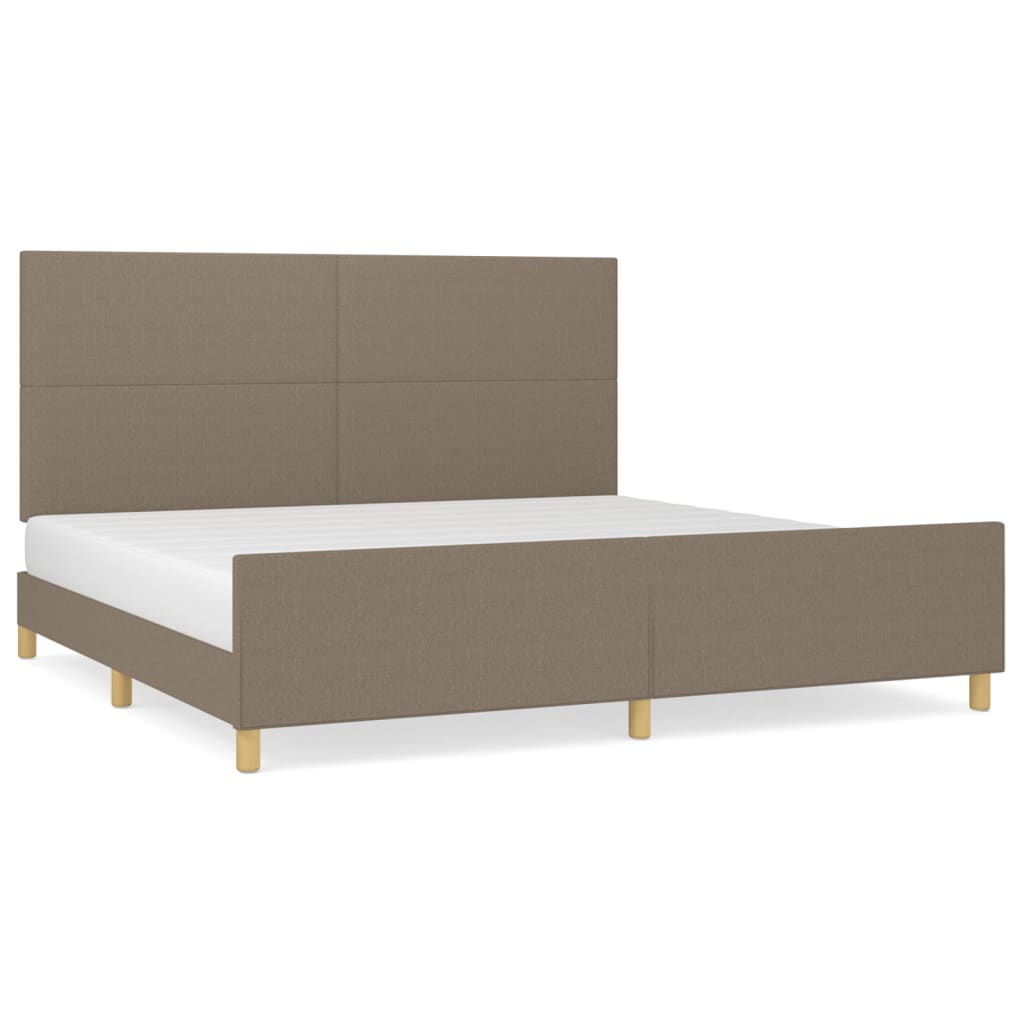Okvir za krevet bez madraca smeđesivi 200x200 cm od tkanine