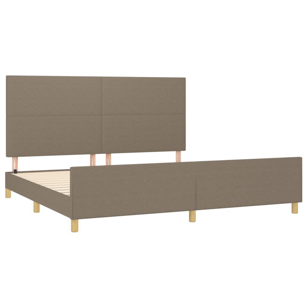 Okvir za krevet bez madraca smeđesivi 200x200 cm od tkanine