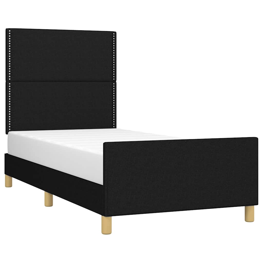 Okvir za krevet bez madraca crni 80x200cm od tkanine