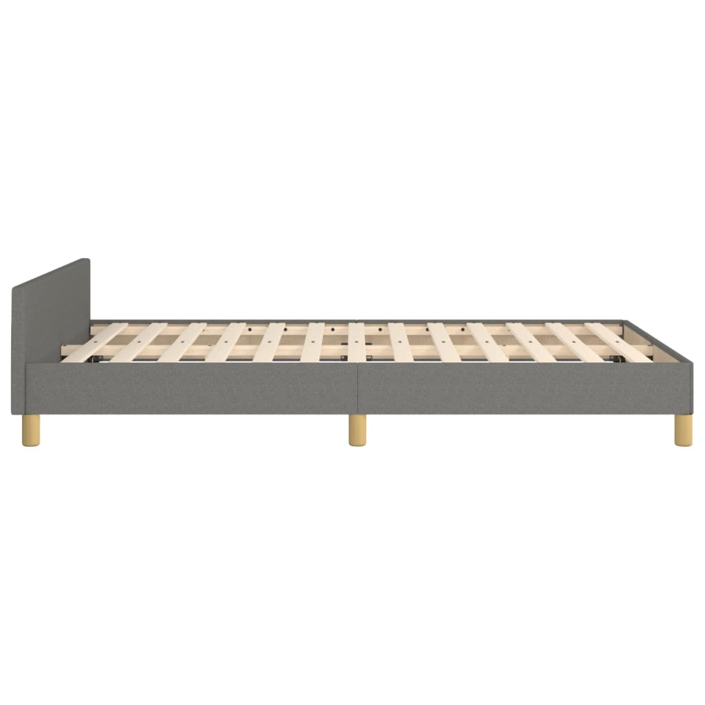 Okvir kreveta bez madraca tamnosivi 120 x 200 cm od tkanine