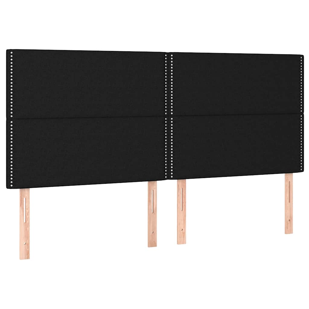 Okvir za krevet bez madraca crni 160x200 cm od tkanine