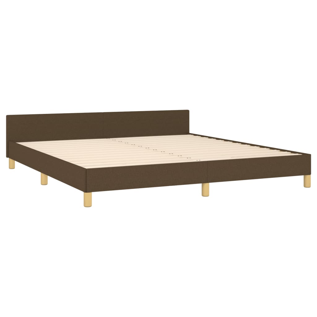 Okvir za krevet bez madraca tamnosmeđi 180x200 cm od tkanine