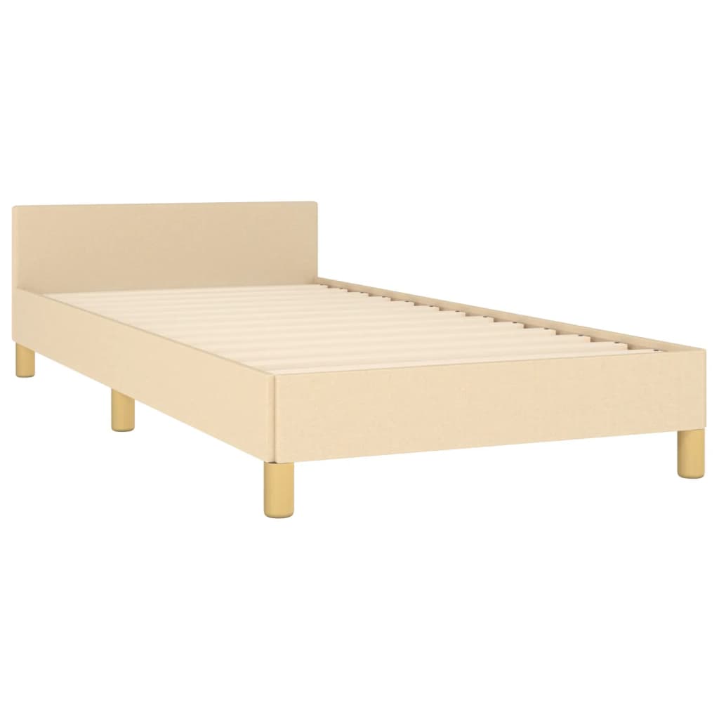 Okvir za krevet bez madraca krem 90x200cm od tkanine