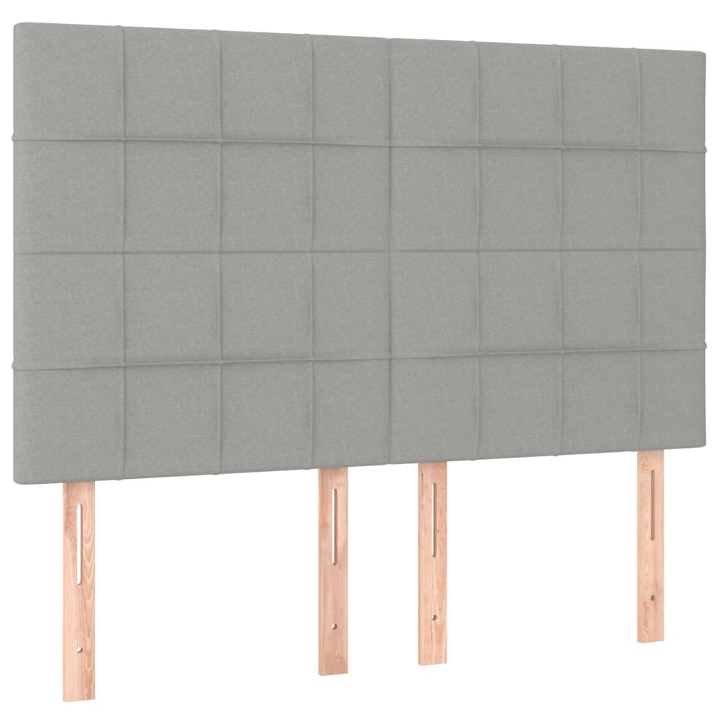 Okvir za krevet bez madraca svjetlosivi 140 x 190 cm od tkanine