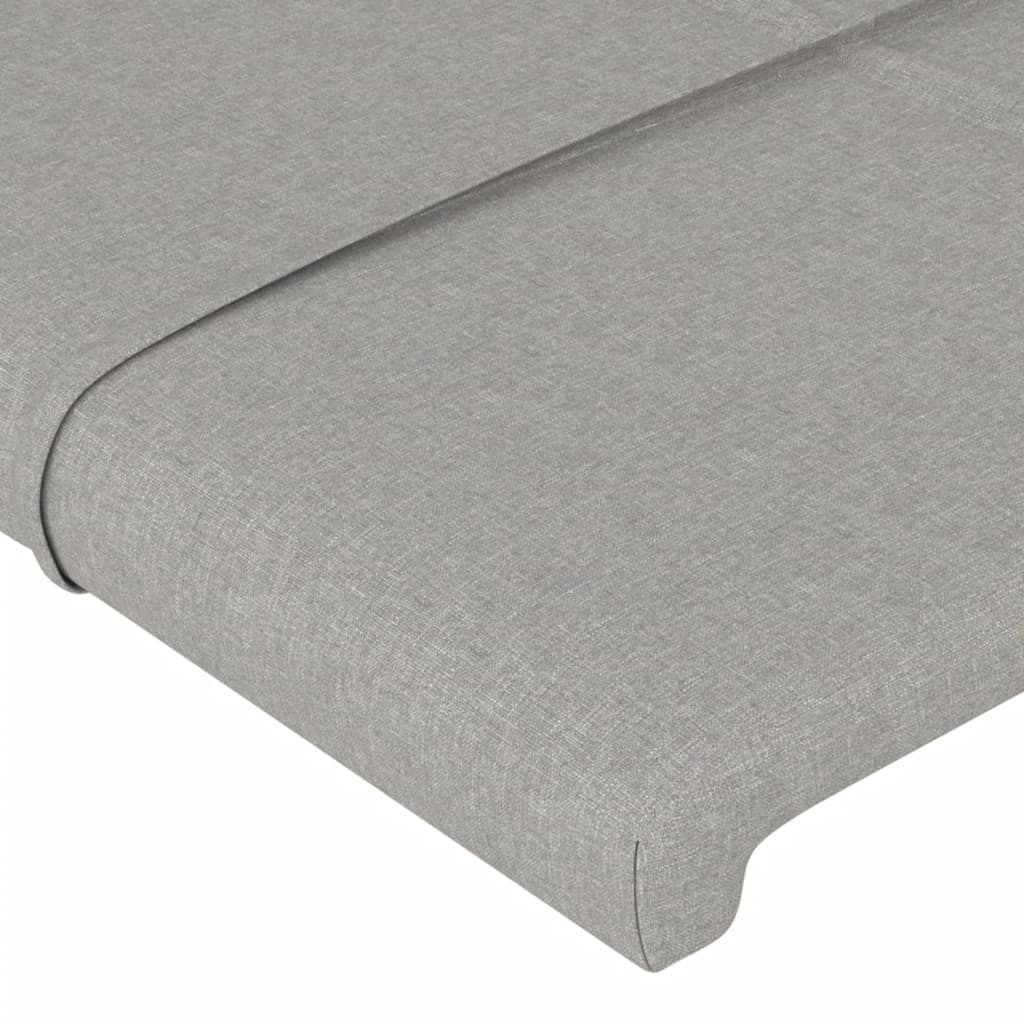 Okvir za krevet bez madraca svjetlosivi 140 x 190 cm od tkanine