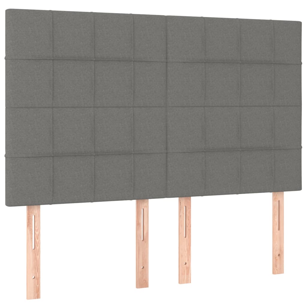 Okvir za krevet bez madraca tamnosivi 140 x 190 cm od tkanine