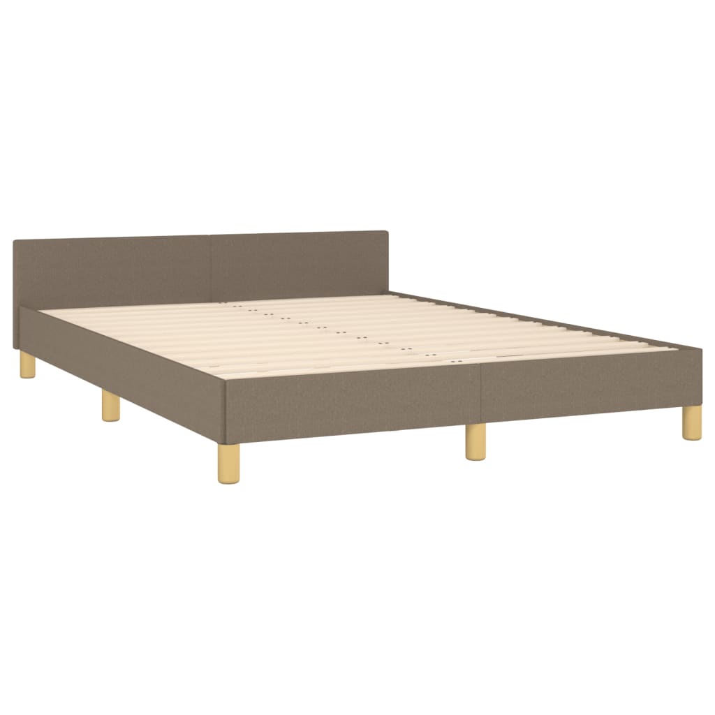 Okvir za krevet bez madraca smeđesivi 140 x 190 cm od tkanine