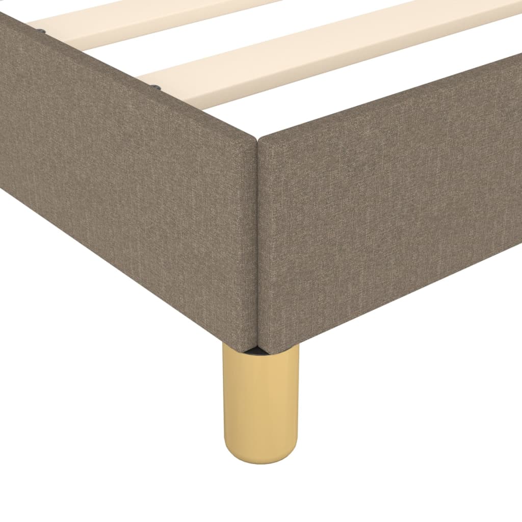 Okvir za krevet bez madraca smeđesivi 140 x 190 cm od tkanine