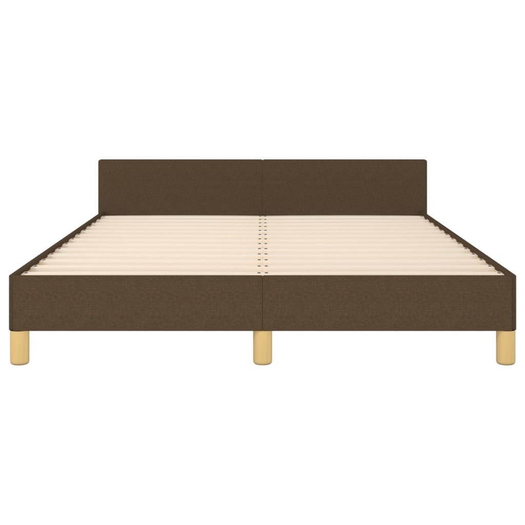 Okvir kreveta bez madraca tamnosmeđi 140 x 200 cm od tkanine