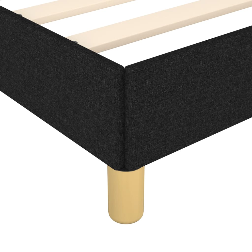 Okvir za krevet bez madraca crni 160x200 cm od tkanine
