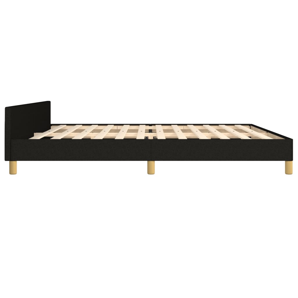 Okvir za krevet bez madraca crni 200x200 cm od tkanine