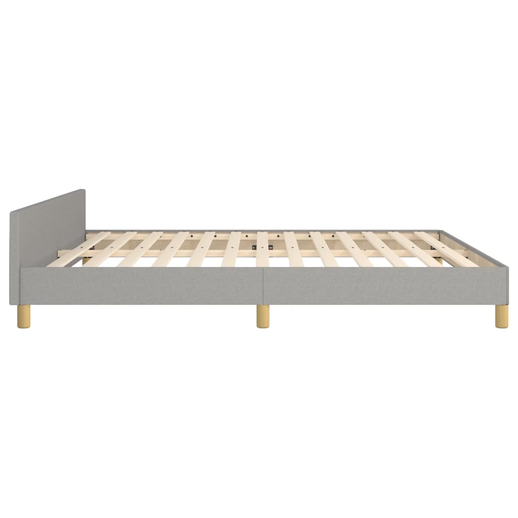 Okvir za krevet bez madraca svjetlosivi 160 x 200 cm od tkanine