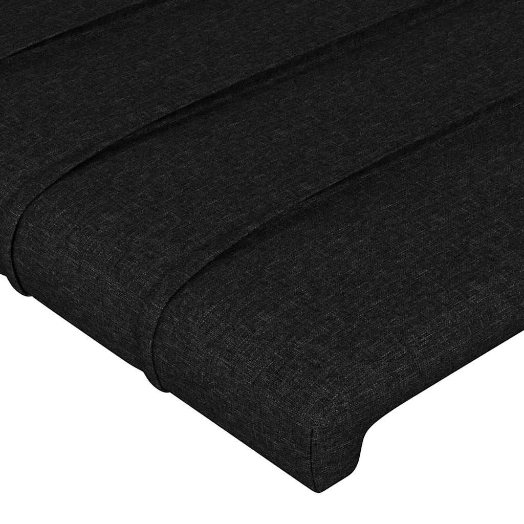 Okvir za krevet bez madraca crni 160x200 cm od tkanine