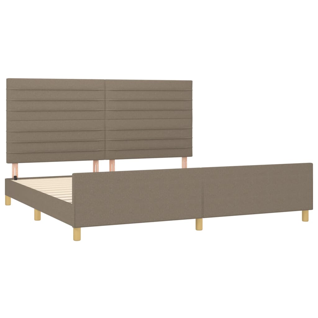 Okvir za krevet bez madraca smeđesivi 200x200 cm od tkanine