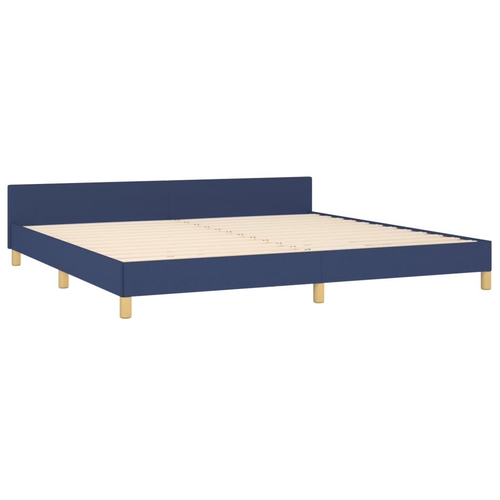 Okvir za krevet bez madraca plavi 200x200 cm od tkanine