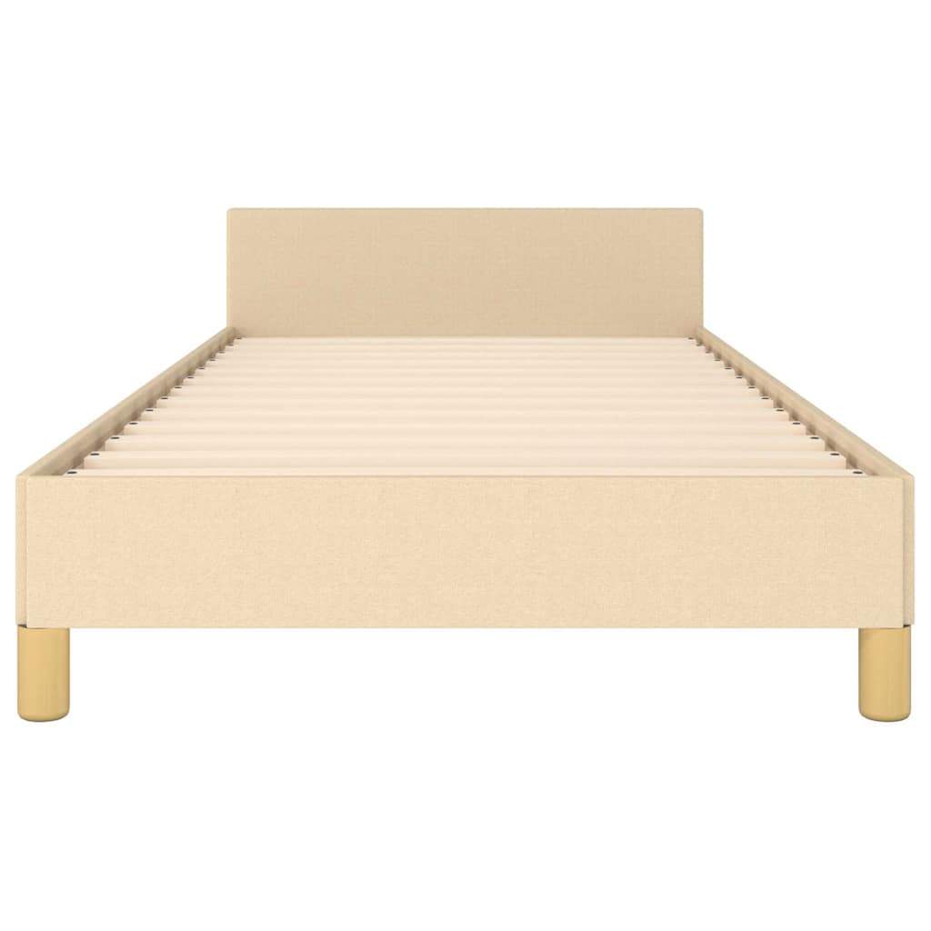 Okvir za krevet bez madraca krem 100 x 200 cm od tkanine