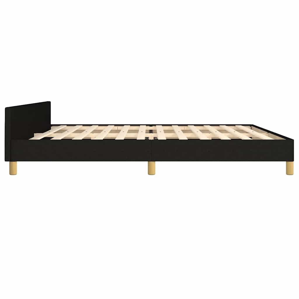 Okvir za krevet bez madraca crni 200x200 cm od tkanine