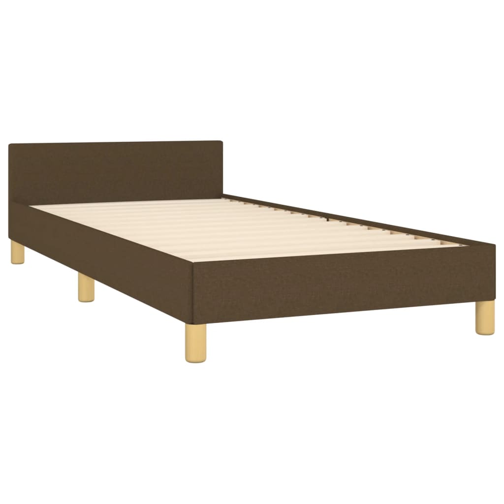 Okvir za krevet bez madraca tamnosmeđi 90 x 190 cm od tkanine