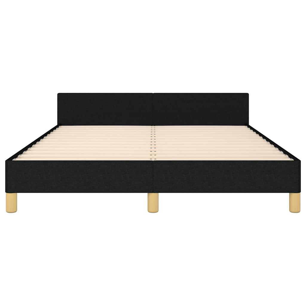 Okvir za krevet bez madraca crni 140 x 190 cm od tkanine