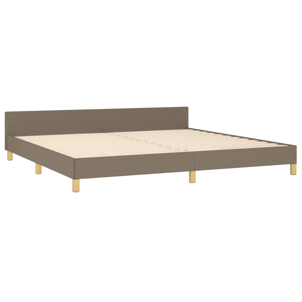 Okvir za krevet s uzglavljem smeđesivi 200 x 200 cm od tkanine