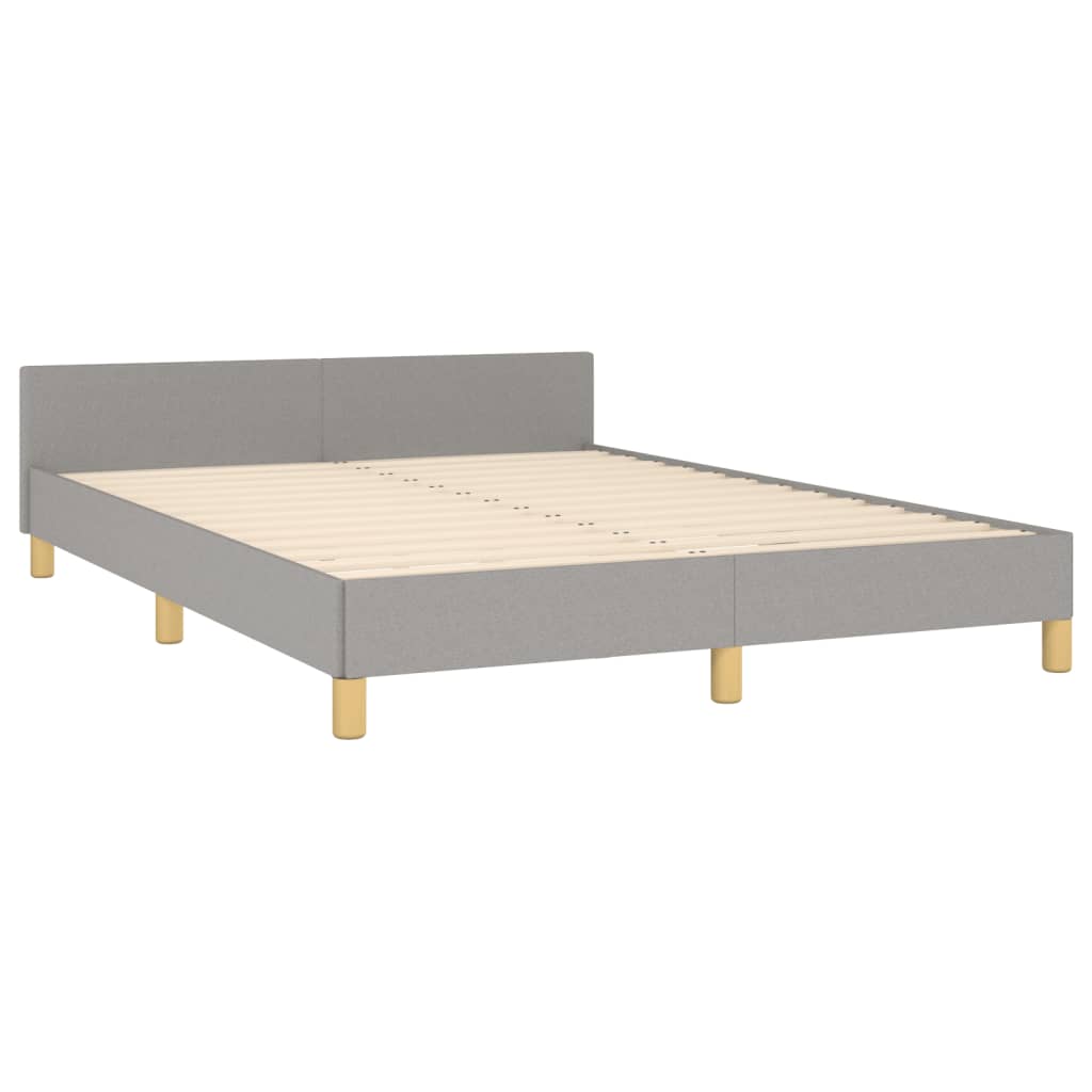 Okvir za krevet bez madraca svjetlosivi 140 x 190 cm od tkanine