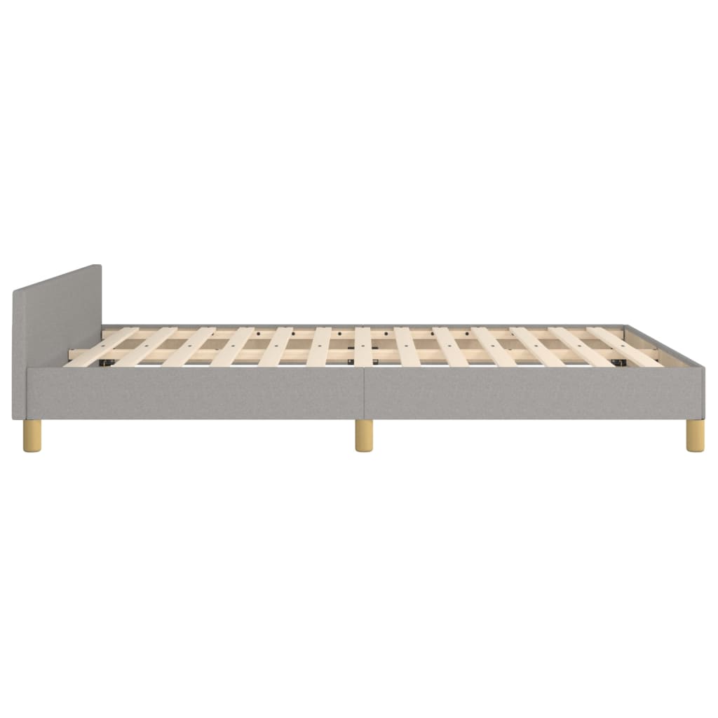 Okvir za krevet bez madraca svjetlosivi 140 x 190 cm od tkanine