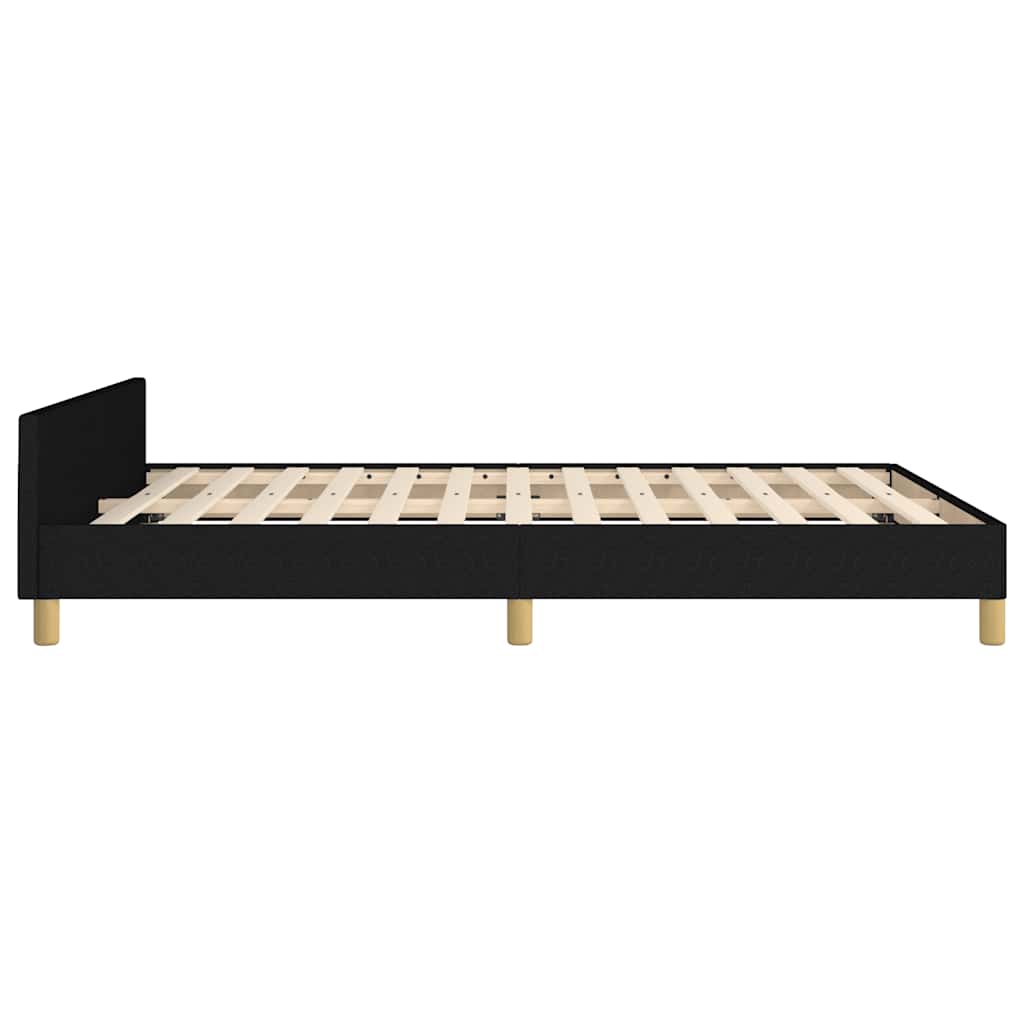 Okvir za krevet bez madraca crni 140 x 190 cm od tkanine