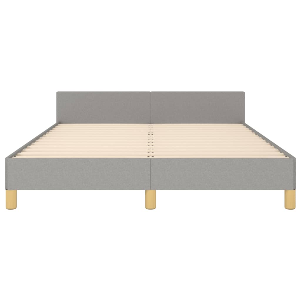Okvir za krevet bez madraca svjetlosivi 140x200 cm od tkanine