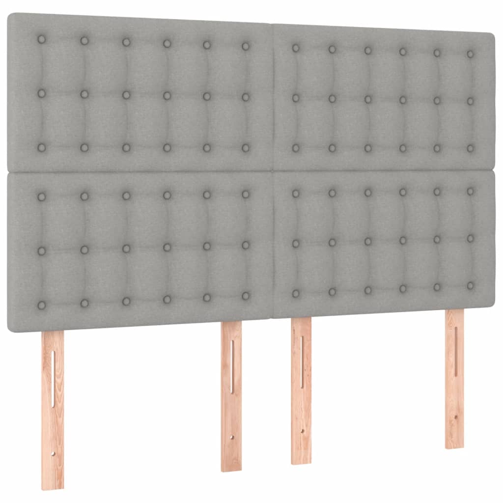 Okvir za krevet bez madraca svjetlosivi 140x200 cm od tkanine