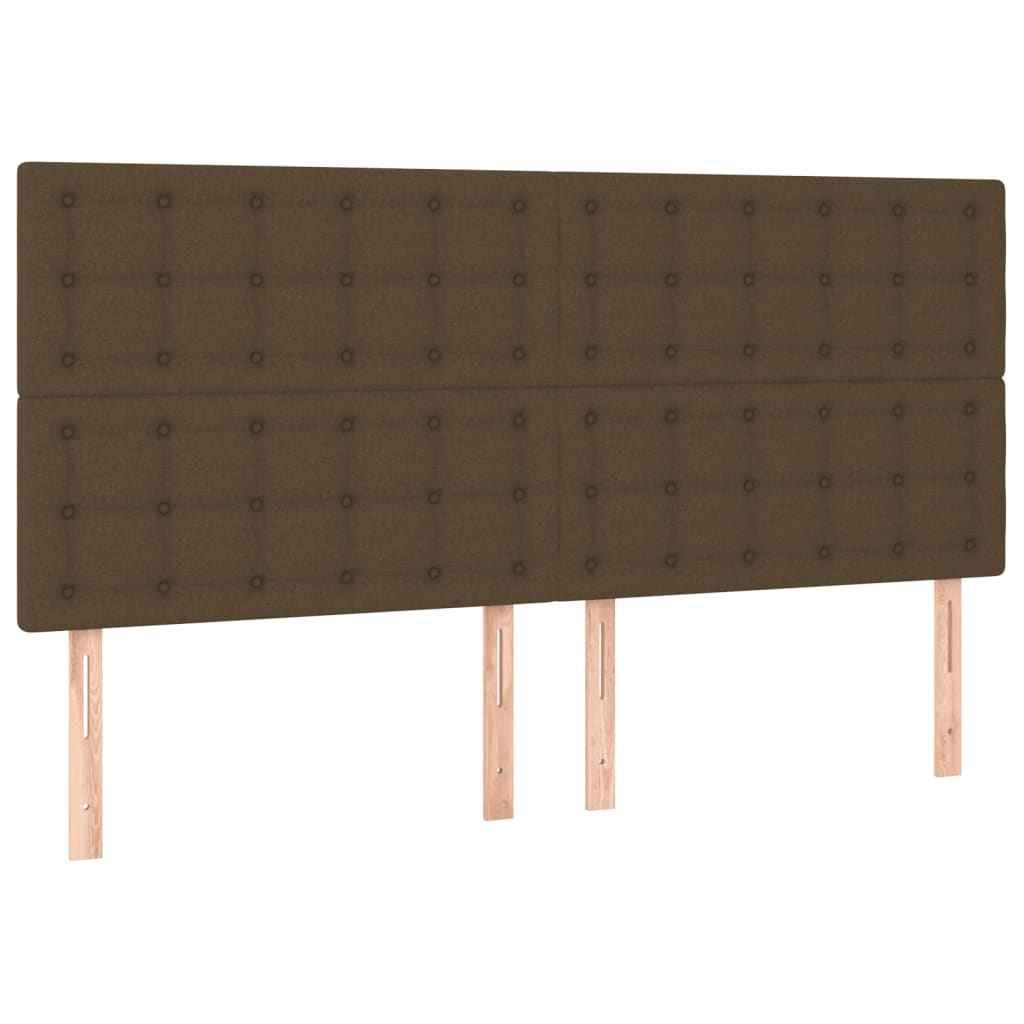 Okvir za krevet s uzglavljem tamnosmeđi 180x200 cm od tkanine