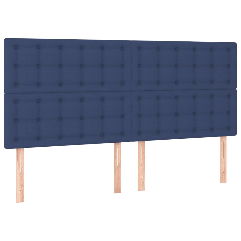 Okvir za krevet bez madraca plavi 200x200 cm od tkanine