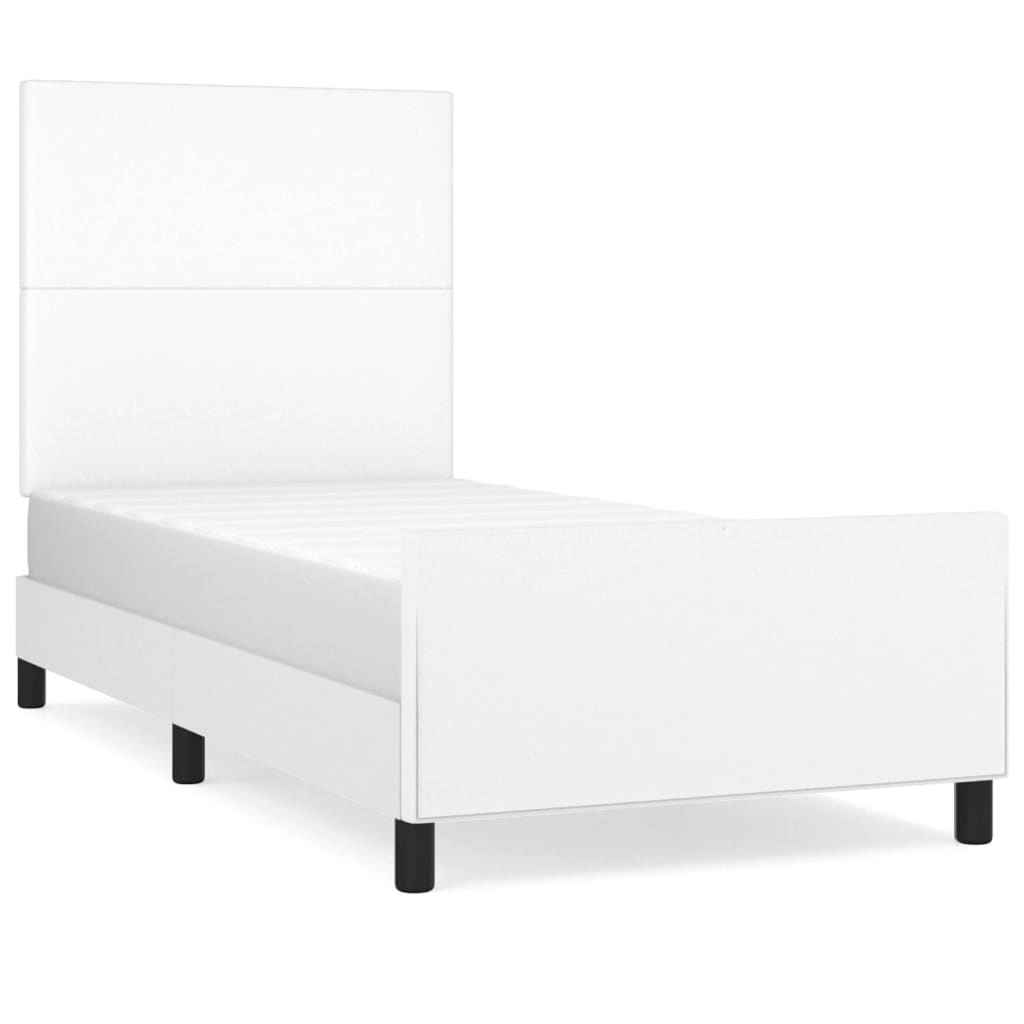 Okvir za krevet s uzglavljem bijeli 80 x 200 cm od umjetne kože