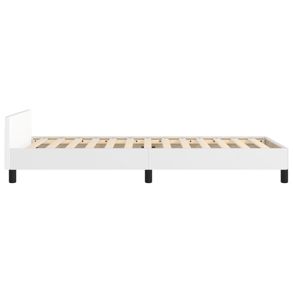 Okvir za krevet s uzglavljem bijeli 80 x 200 cm od umjetne kože