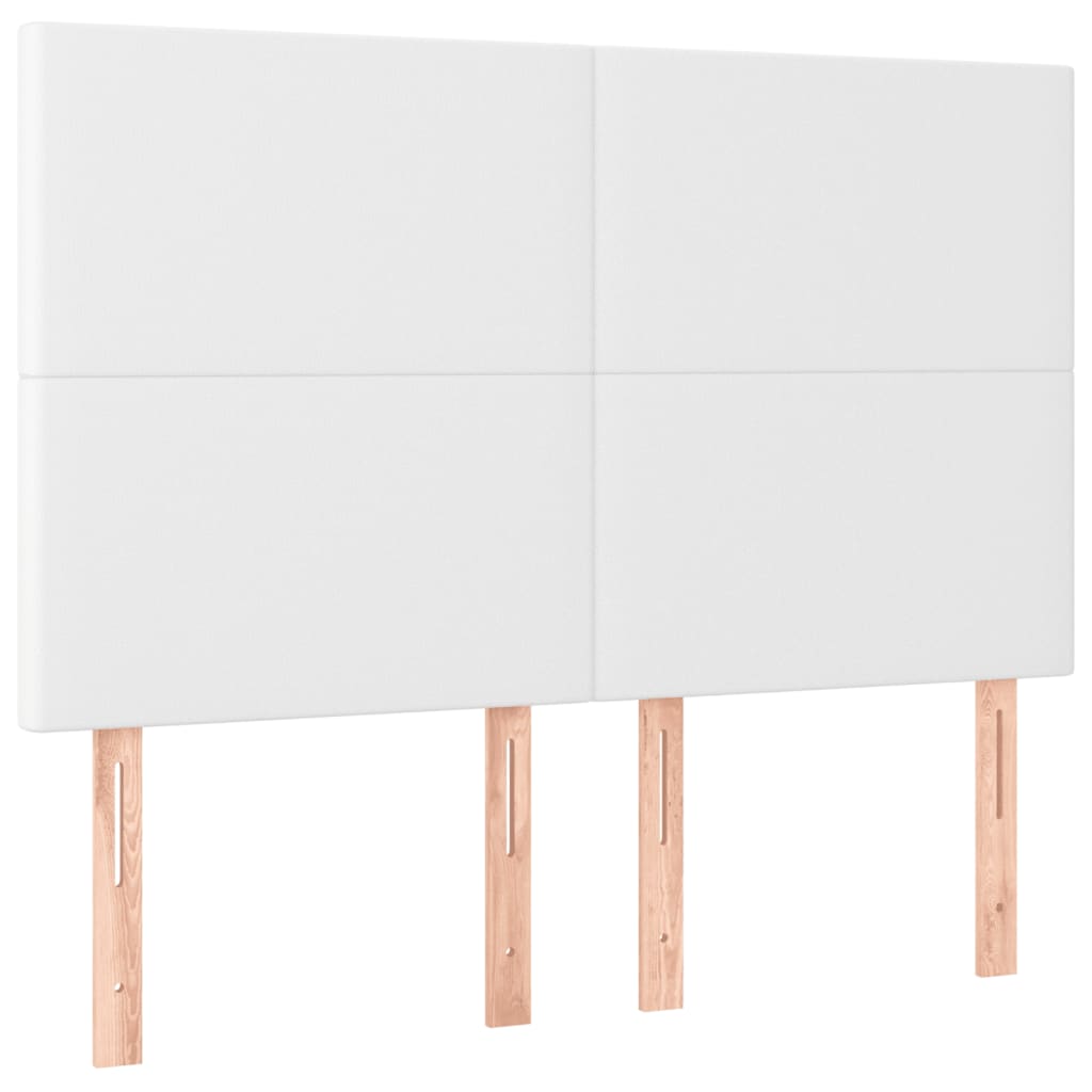 Okvir za krevet s uzglavljem bijeli 140x200 cm od umjetne kože